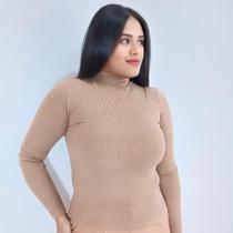 Blusa Manga longa em flanelada gola alta