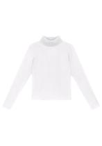 Blusa Manga Longa em Malha Aveludada com Gola Alta -