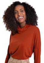 Blusa manga longa em malha gola diferenciada lunender 66370 Blusa manga longa em malha gola diferenciada lunender 66370