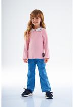 Blusa Manga Longa em Ribana Infantil para Menina Up Baby