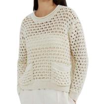 Blusa Manga Longa em Tricô e Bolsos - Hering