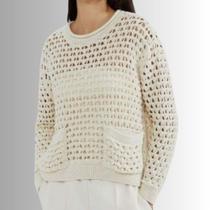 Blusa Manga Longa em Tricô e Bolsos - Hering