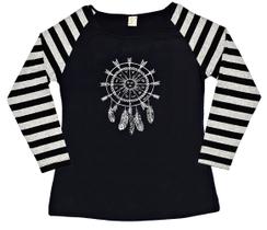 Blusa manga longa estampa mandala xg mad look