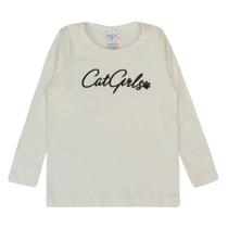 Blusa Manga Longa Estampada Infantil Menina