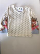 Blusa Manga Longa Estampada Tamanho 2 Cor Lilás Blusa Manga Longa Estampada Tamanho 2 Cor Lilás