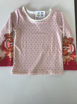 Blusa Manga Longa Estampada Tamanho 3 Cor Rosa Blusa Manga Longa Estampada Tamanho 3 Cor Rosa