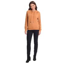 Blusa Manga Longa Feminina Casual Capuz Ajustável Confort