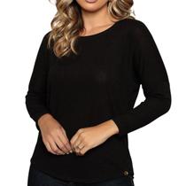 Blusa Manga Longa Feminina Confortável Tecido Premium Tendência Outono Inverno