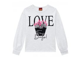 Blusa manga longa feminina juvenil estampada kyly