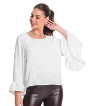 Blusa Manga Longa Feminina Rovitex Bege