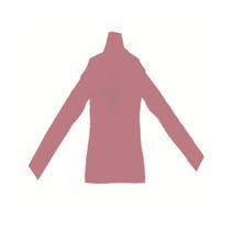 Blusa Manga Longa Gola Alta Basic+ B981 Rose M Blusa Manga Longa Gola Alta Basic+ B981 Rose M