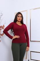 Blusa manga longa gola V