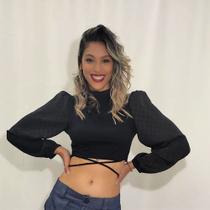 Blusa manga longa golinha alta