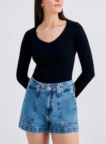 Blusa Manga Longa Hering 4D8A Feminina Gola V Algodão (Antiga 02J5) T. P/EXG Blusa Manga Longa Hering 4D8A Feminina Gola V Algodão (Antiga 02J5) T. P/EXG