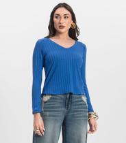 Blusa Manga Longa Infinita Cor Azul Blusa Manga Longa Infinita Cor Azul