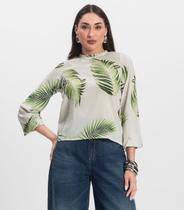 Blusa Manga Longa Infinita Cor Bege