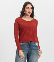 Blusa Manga Longa Infinita Cor Laranja Blusa Manga Longa Infinita Cor Laranja