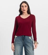 Blusa Manga Longa Infinita Cor Vermelho Blusa Manga Longa Infinita Cor Vermelho