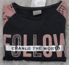 Blusa Manga Longa Juvenil Meia Malha Cotton REF: T9554