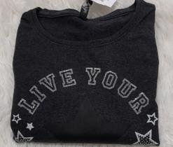 Blusa Manga Longa Juvenil Meia Malha Cotton REF: T9574