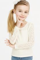 Blusa Manga Longa Juvenil Teen Renda Nas Mangas E Frente Nº 14 Ao 16