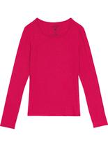 Blusa Manga Longa Malwee 1000054827 Feminina Canelada Viscose T. P/GG