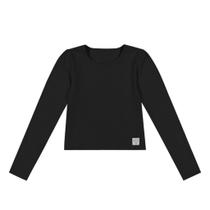 Blusa Manga Longa Menina Canelada Infantil Boca Grande Ref. 08040