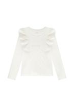 Blusa Manga Longa Off White Babadinhos Somni Blusa Manga Longa Off White Babadinhos Somni