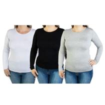 Blusa Manga Longa ONG Kit com 3 peças ML02 Blusa Manga Longa ONG Kit com 3 peças ML02