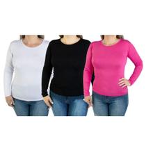 Blusa Manga Longa ONG Kit com 3 peças ML02