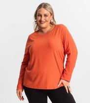 Blusa Manga Longa Ribana Canelada Secret Glam Laranja Blusa Manga Longa Ribana Canelada Secret Glam Laranja