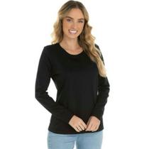 Blusa Manga Longa Segunda Pele Preta Blusa Manga Longa Segunda Pele Preta
