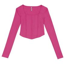 Blusa Manga Longa Teen Básica com Modelagem Cropped Blusa Manga Longa Teen Básica com Modelagem Cropped