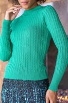 Blusa manga longa tricot