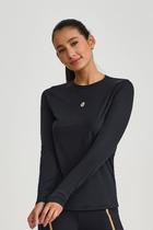 Blusa Manga Longa UV Dry com Logo Cajubrasil Preto