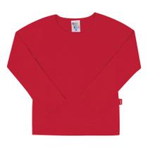 Blusa Manga Longa Vermelho - Primeiros Passos - Cotton