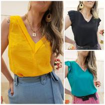 Blusa manga longa viscose cremosa Blusa manga longa viscose cremosa