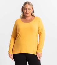 Blusa Manga Longa Viscotorcion Secret Glam Amarelo