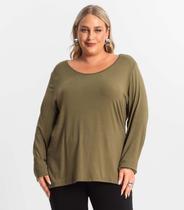 Blusa Manga Longa Viscotorcion Secret Glam Verde