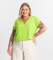 Blusa Manga Morcego Plus Size Secret Glam Verde Blusa Manga Morcego Plus Size Secret Glam Verde