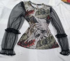 Blusa manga tule Blusa manga tule