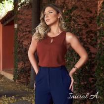 Blusa Marcela Inicial A - Mostarda Blusa Marcela Inicial A - Mostarda