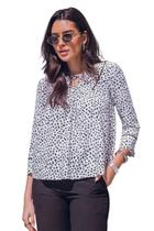 Blusa Maria Maturana Com Amarração Preto E Branco Blusa Maria Maturana Com Amarração Preto E Branco