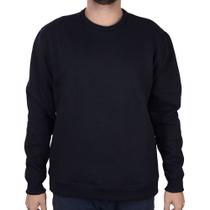 Blusa Masculina Basico.com Moletom Preto - 1000107488