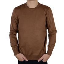 Blusa Masculina Broken Rules Sueter Tricot Café - 590202 Blusa Masculina Broken Rules Sueter Tricot Café - 590202