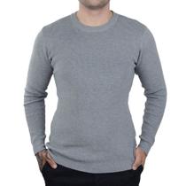 Blusa Masculina Broken Rules Sueter Tricot Cinza - 590190