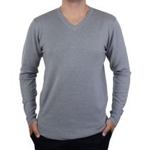 Blusa Masculina Broken Rules Sueter Tricot Cinza - 590191