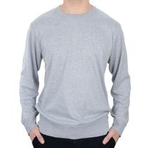 Blusa Masculina Broken Rules Suéter Tricot Cinza Claro 5902 Blusa Masculina Broken Rules Suéter Tricot Cinza Claro 5902
