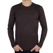 Blusa Masculina Broken Rules Sueter Tricot Marrom - 590200
