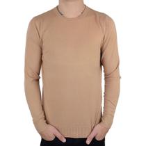 Blusa Masculina Broken Rules Sueter Tricot Marrom Claro 5902